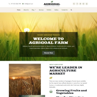 Simple organic farming website template
