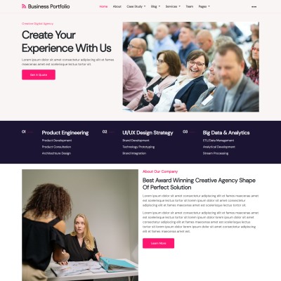 Business details responsive bootstrap theme Home page