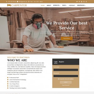Carpenter website template home page