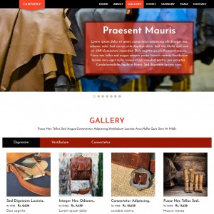 Leather bags website template home page