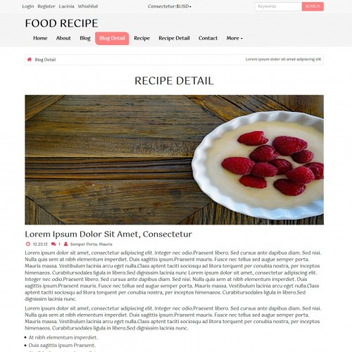 Best cooking blog detail bootstrap