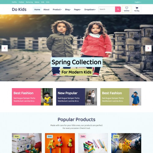 Online shopping website template home page html code