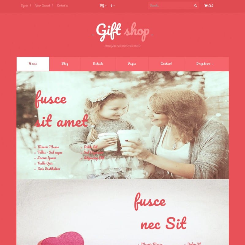 Free Gift Shop Website Templates Templateonweb
