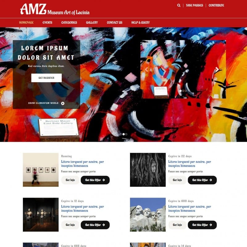 Online Art Gallery Website Template Free Download Templateonweb