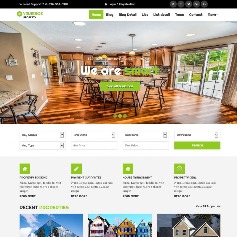 Realone Real Estate Broker Bootstrap Templates - Ease Template