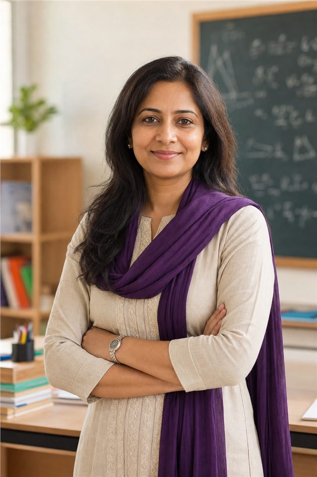 Ananya Sharma in a mathematics classroom