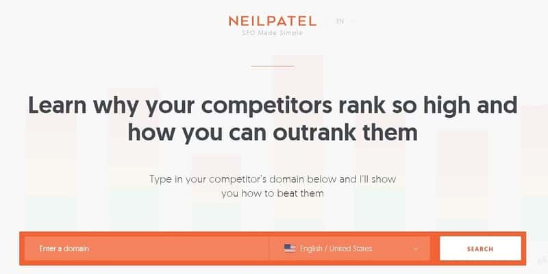 Search keyword from neilpatel planner