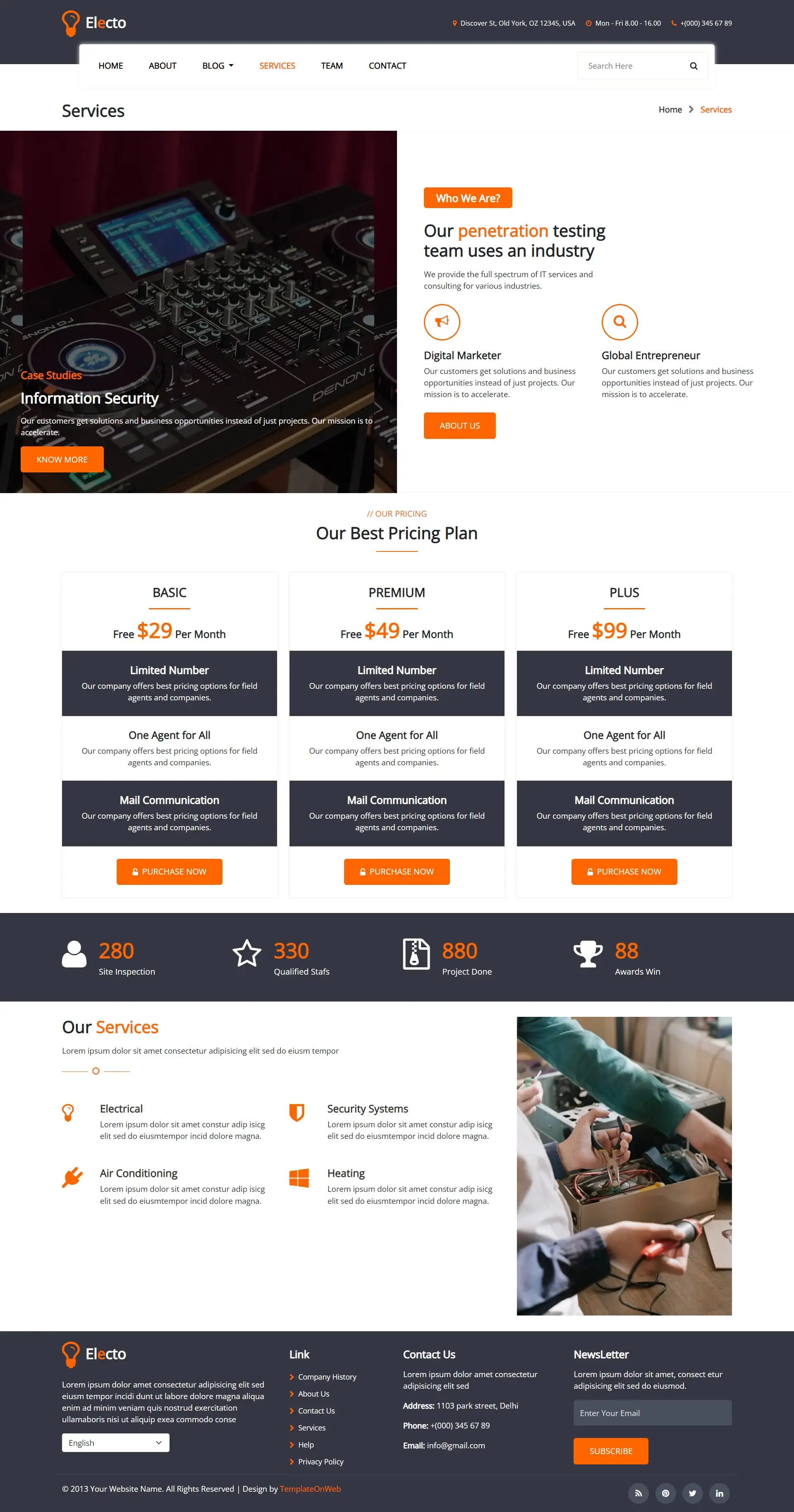 Electrical items repair services in bootstrap5