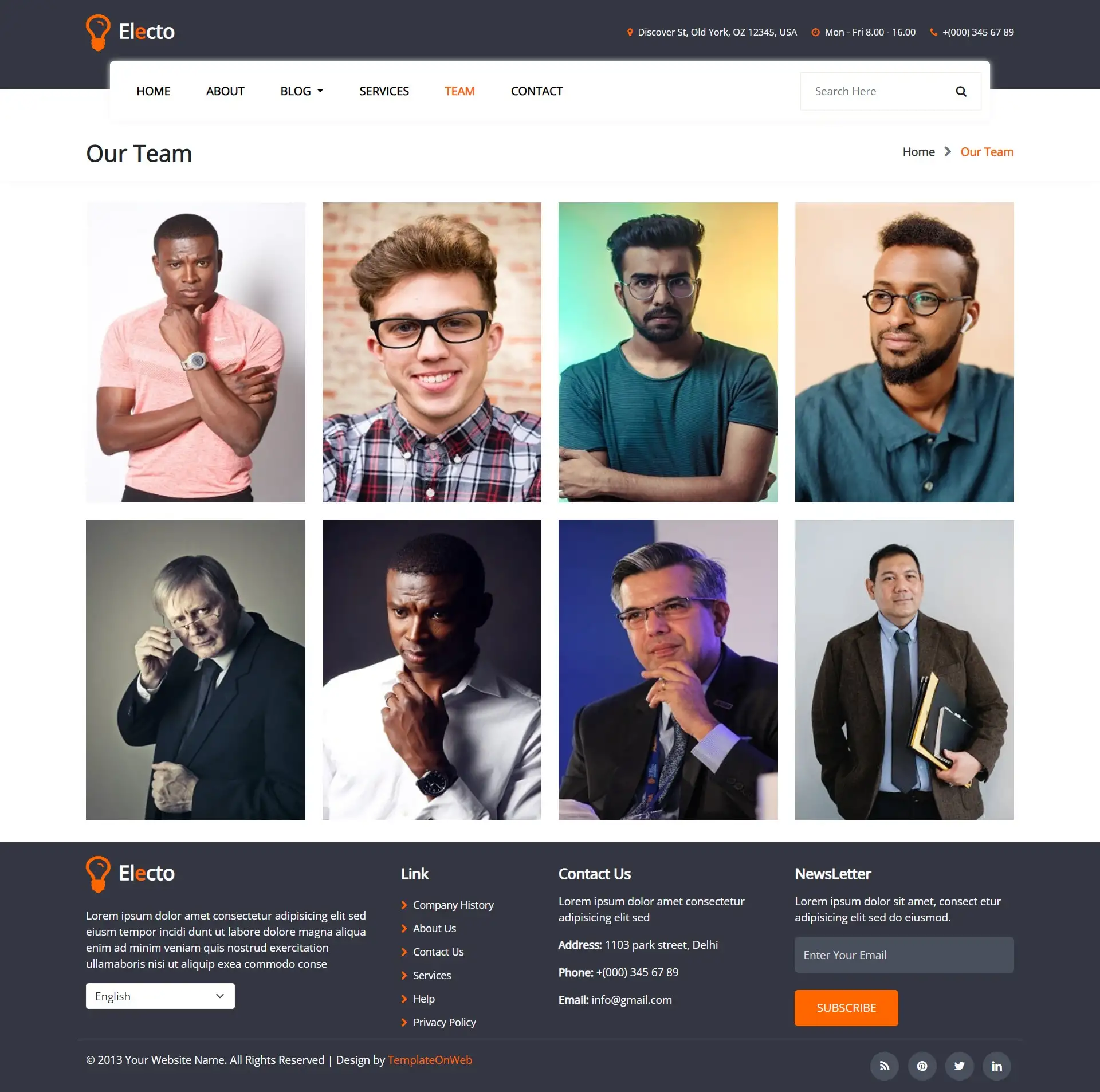 Responsive html for service provider team