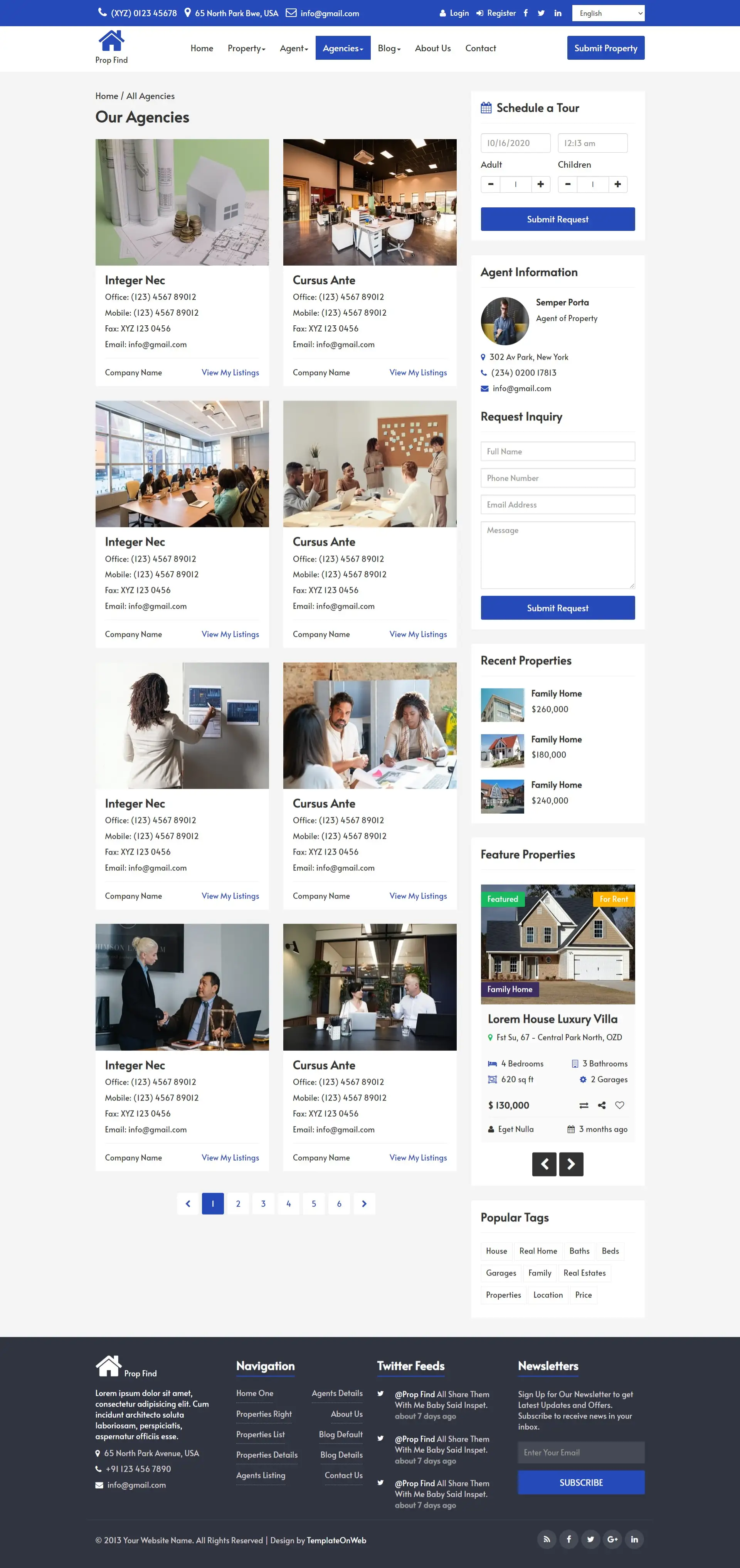 Property management agency detail bootstrap