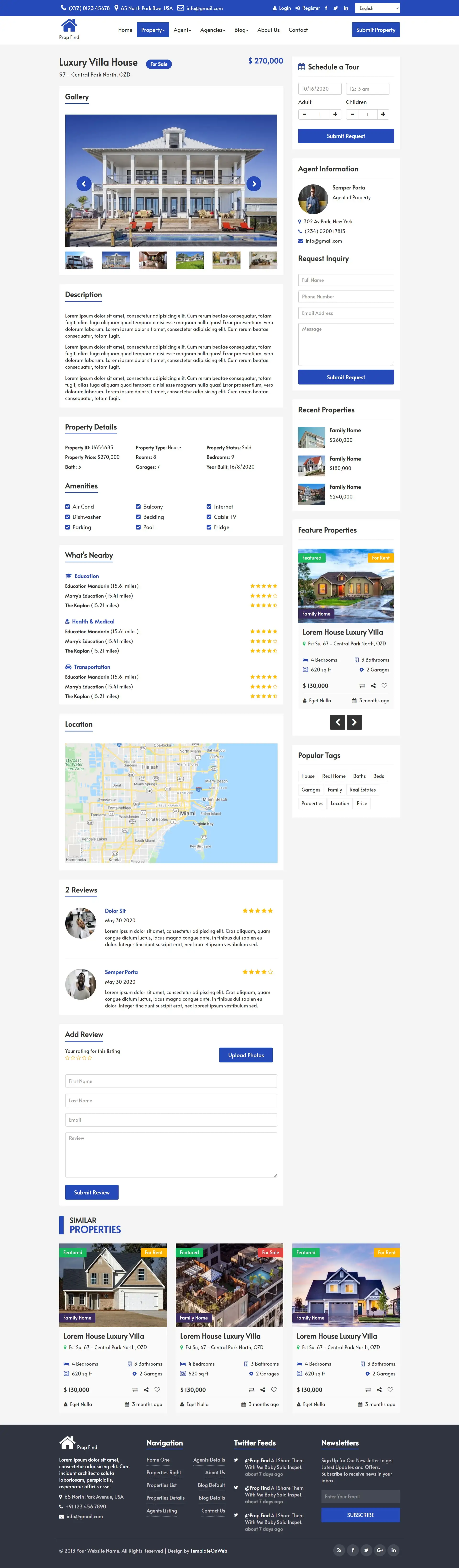 Property detail html design