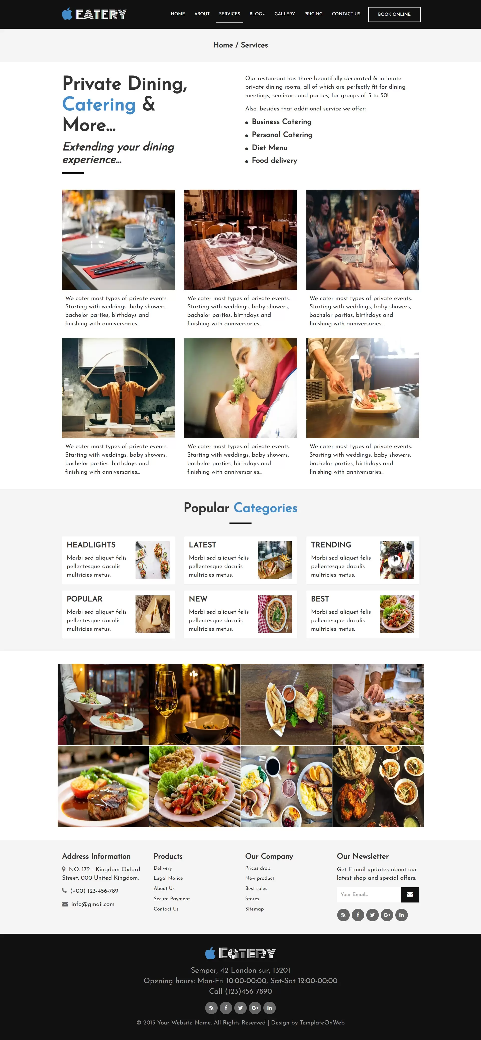 Showcase your fast food delivery services page preview