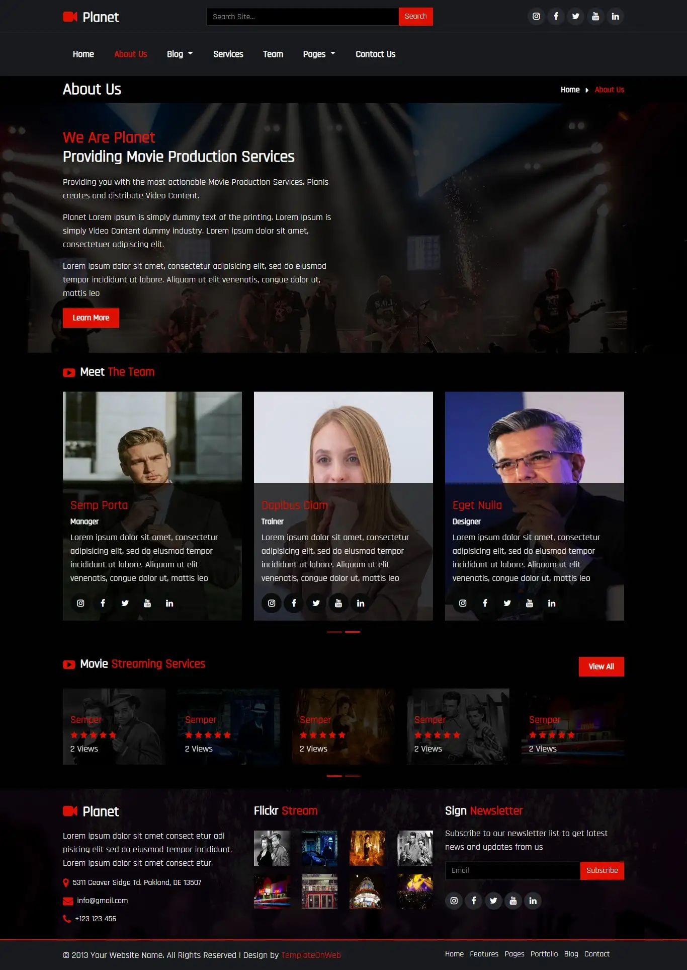 Movie maker details html page