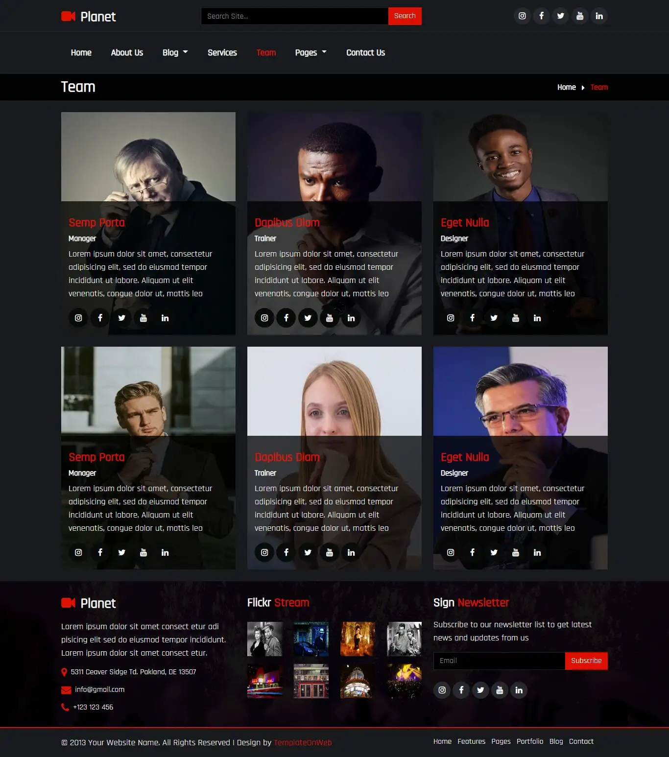 Movie review provider team responsive html