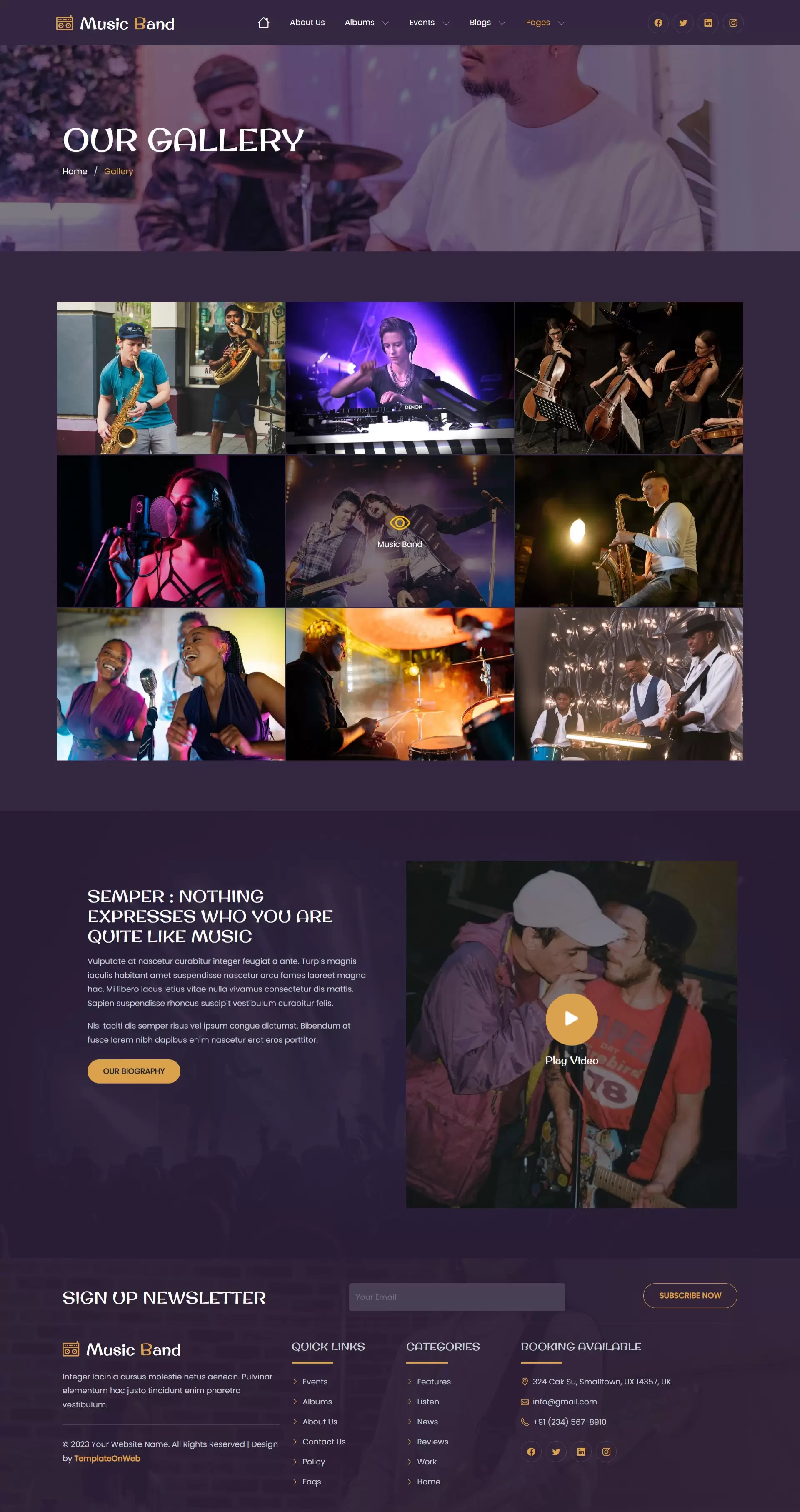 Photos and videos gallery from gigs/festivals