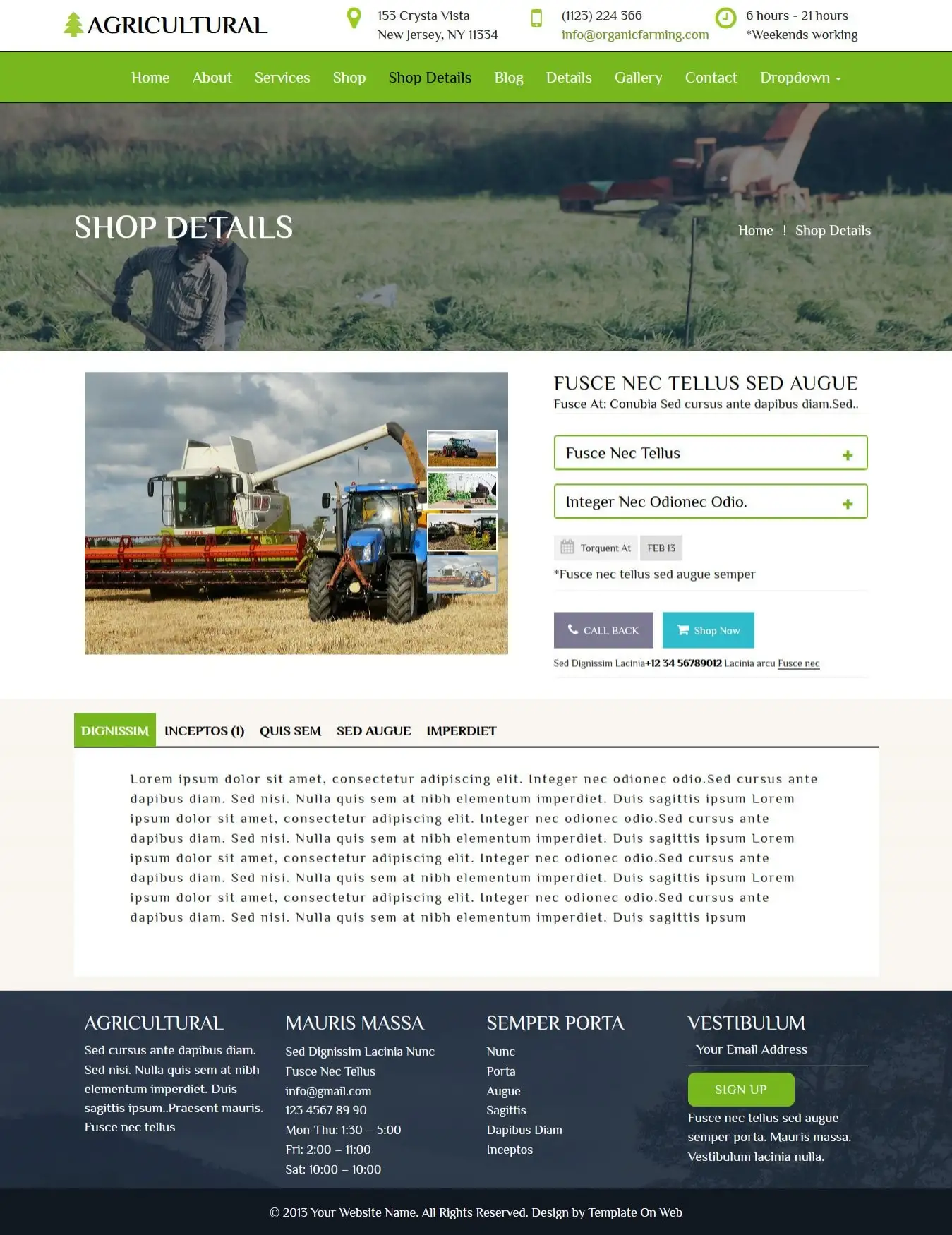 Agriculture product details and shopping