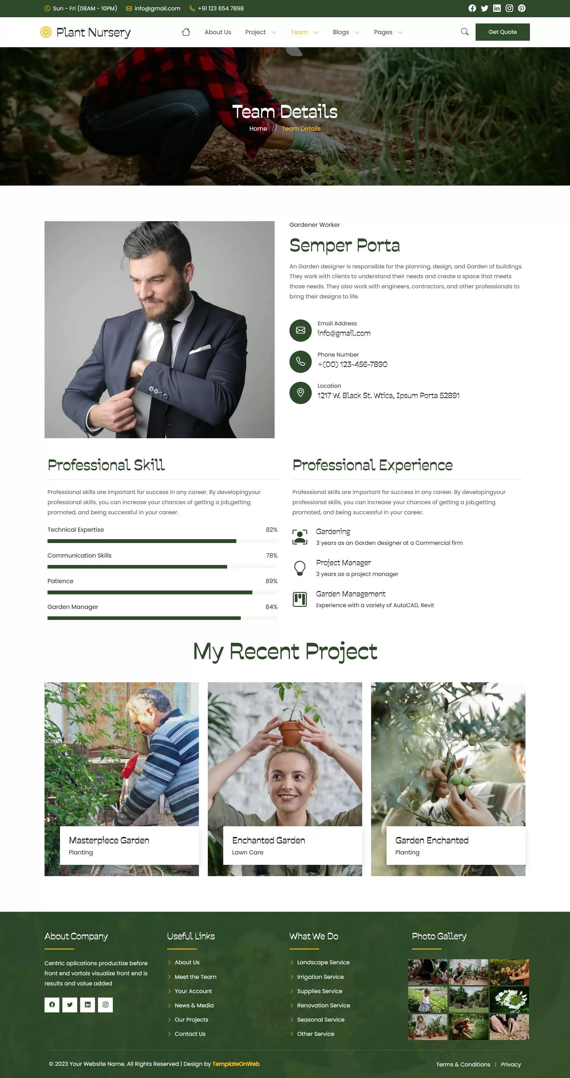 Profile picture of plant care expert with bio and experience