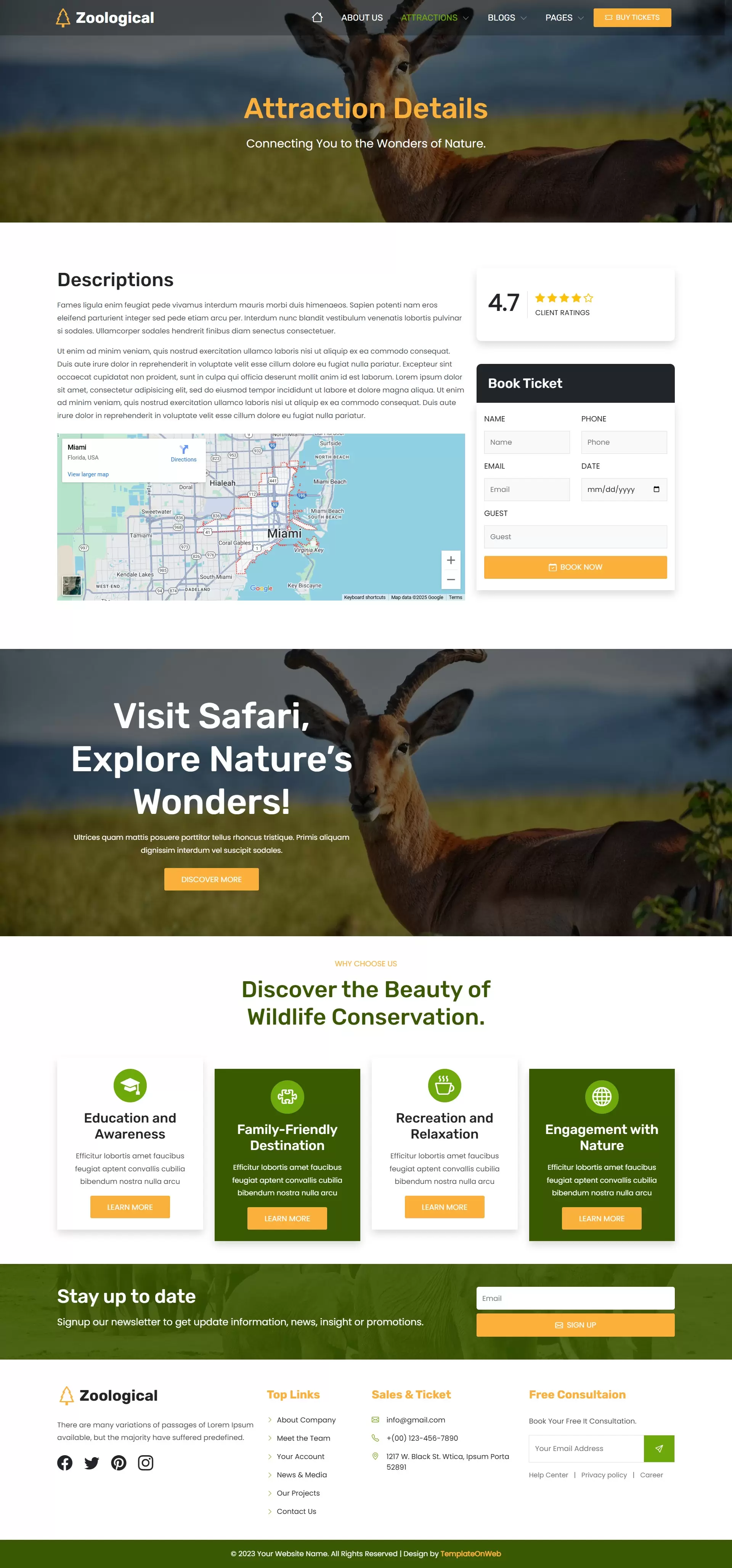 Attraction details page - Zoo carousel ride in the kids play area
