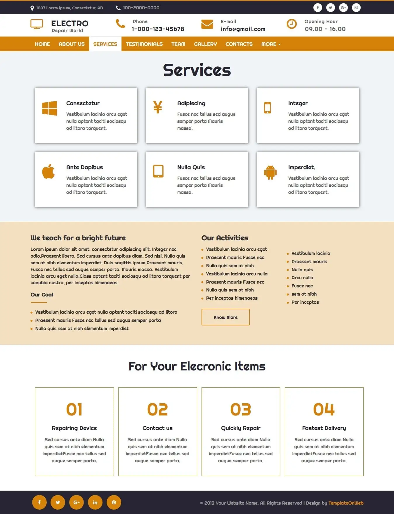 Electrical business services html