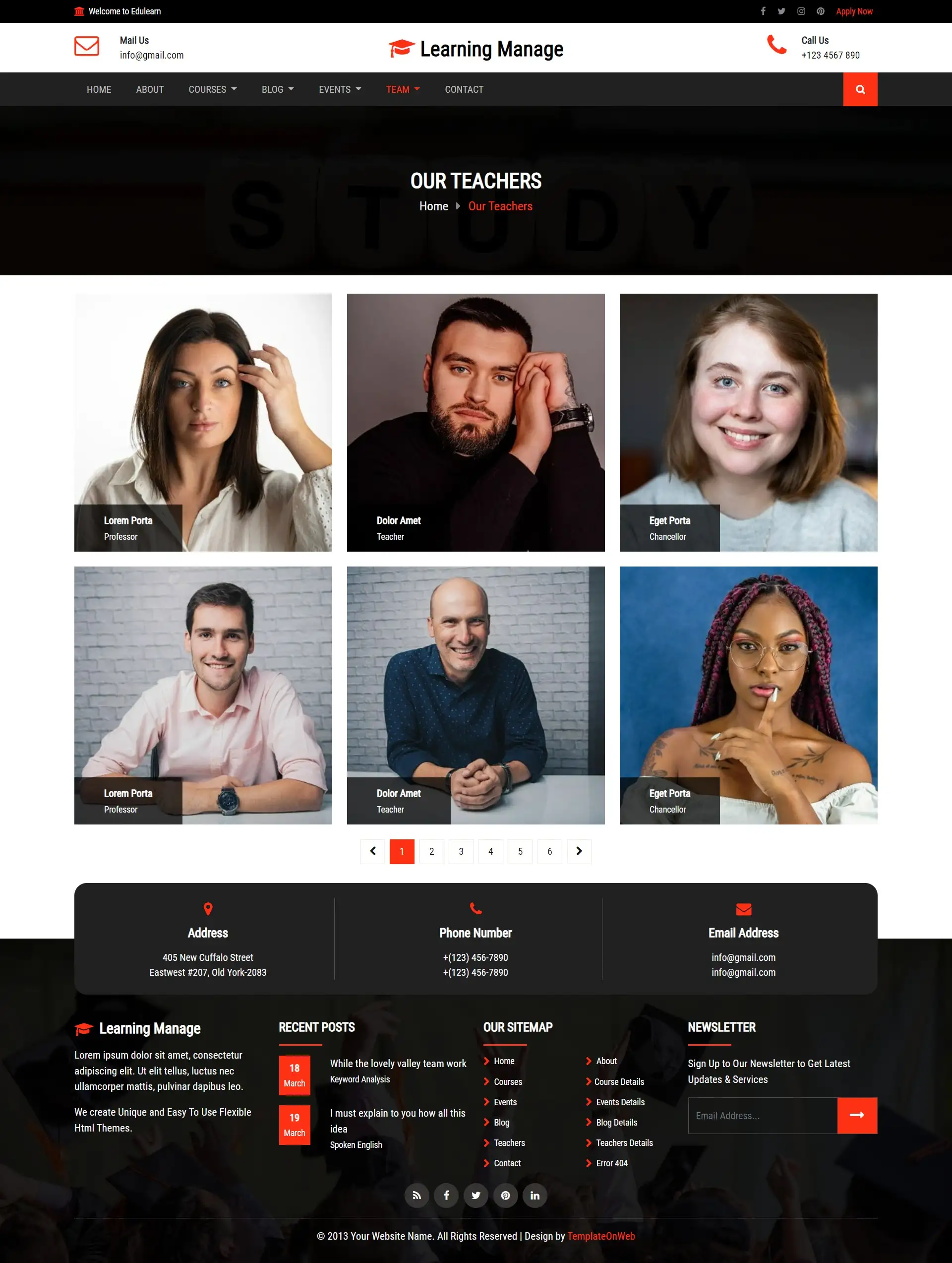 Administration of teachers team