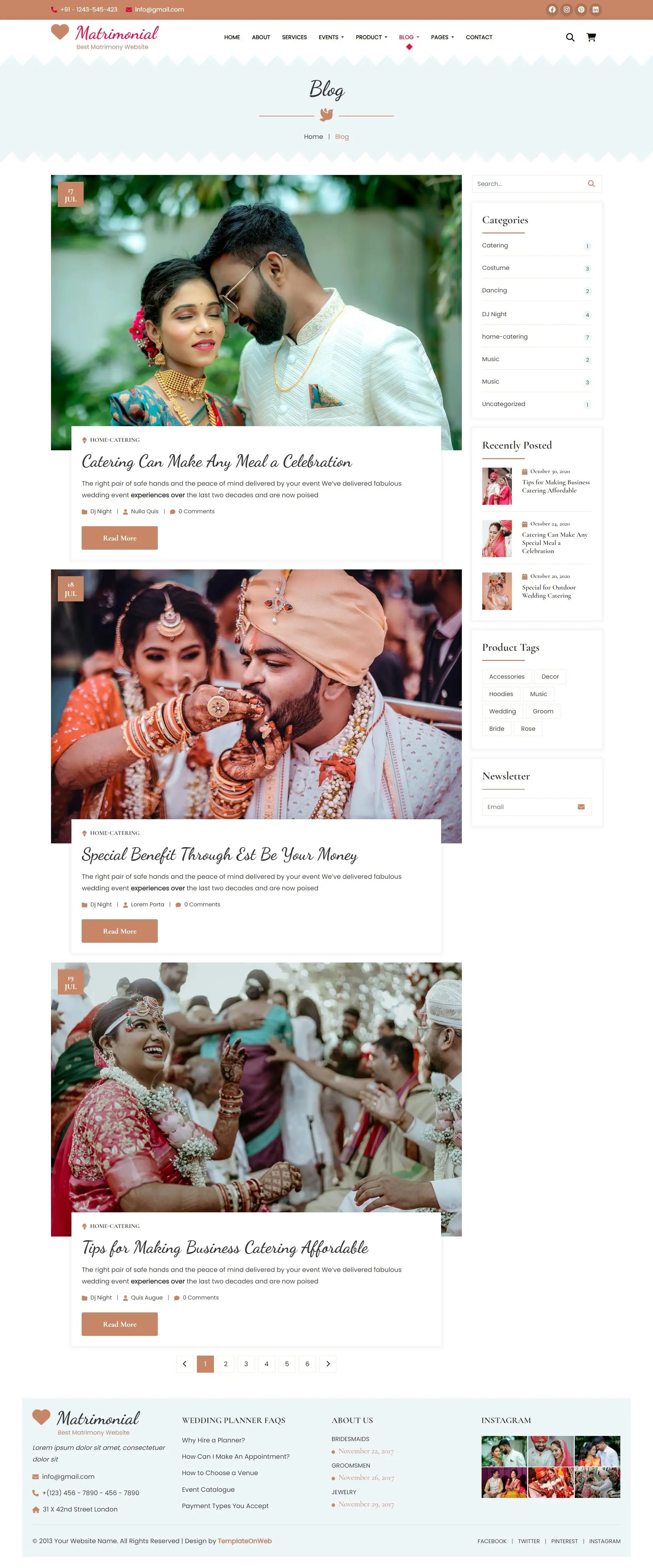 Indian marriage tips listing page