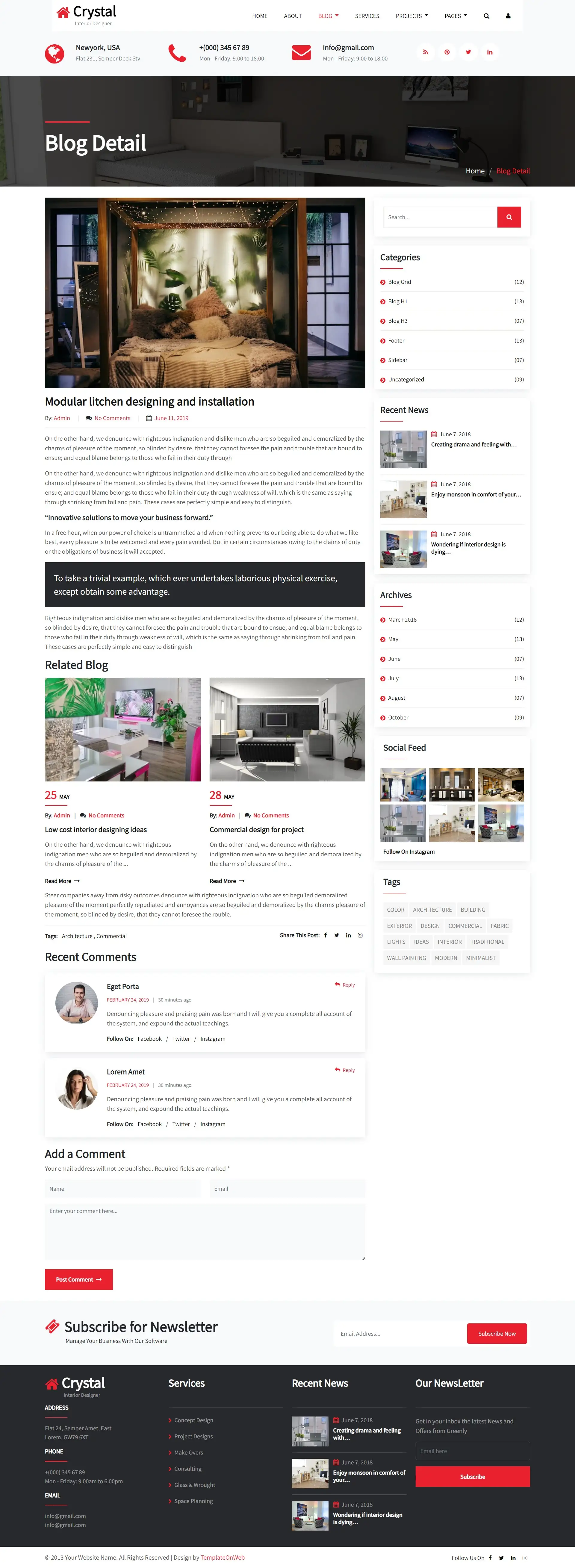 Decor tips blog details responsive html page