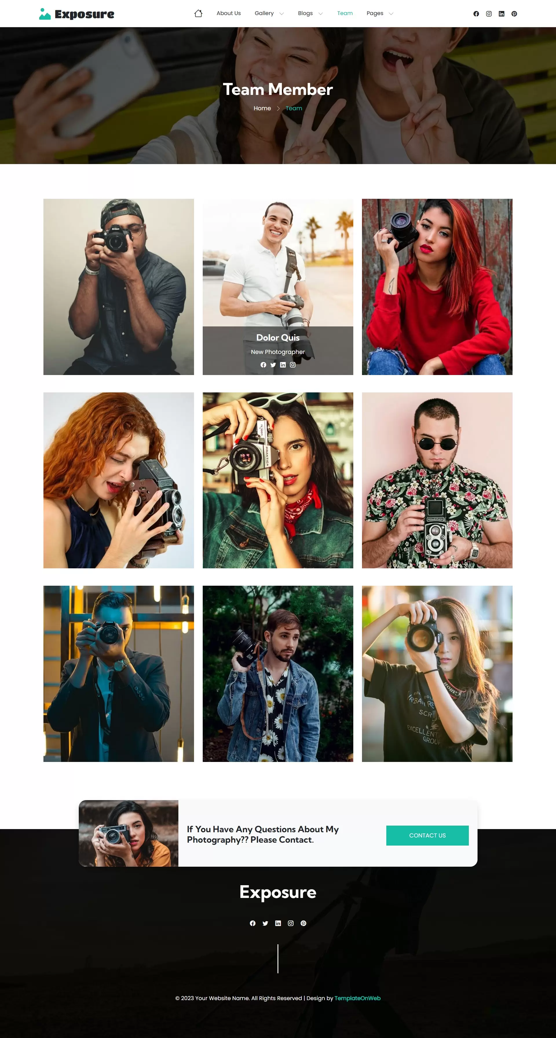 Photographers teams who are contribute photo towards our collection