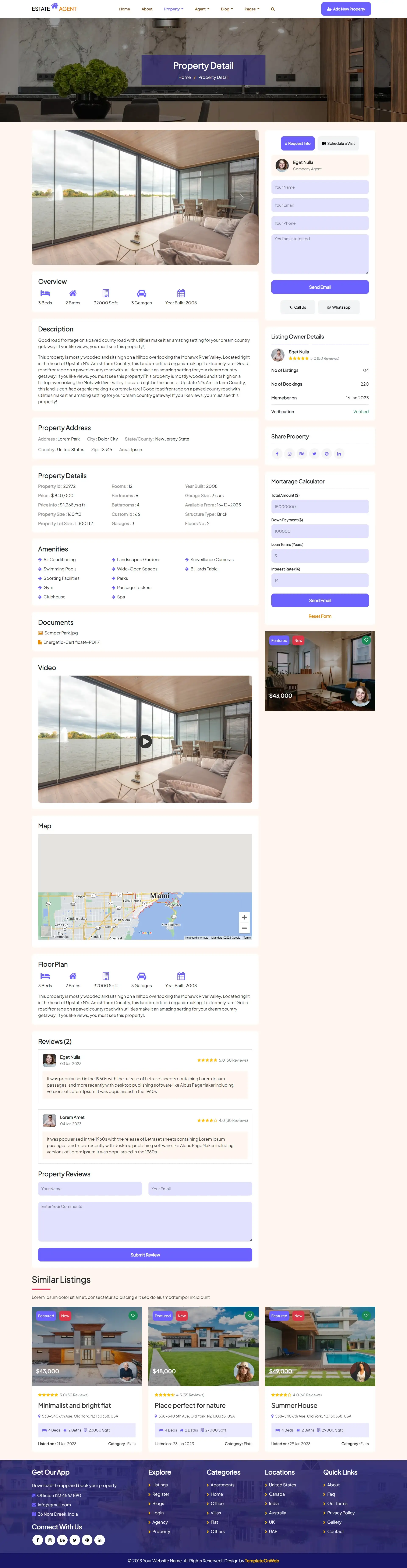Property details page html free download