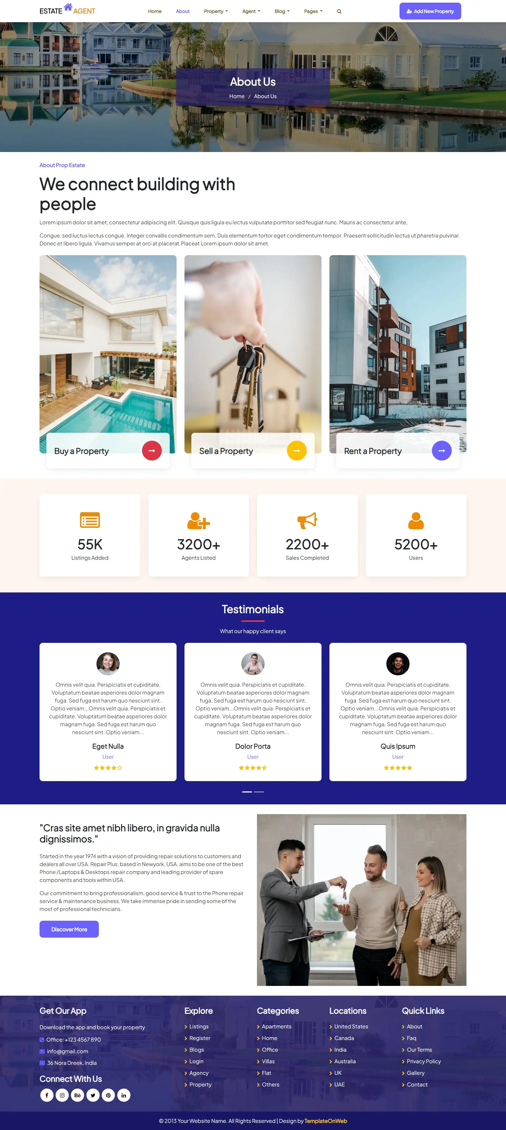 Bootstrap 5 designed realtor about us web page