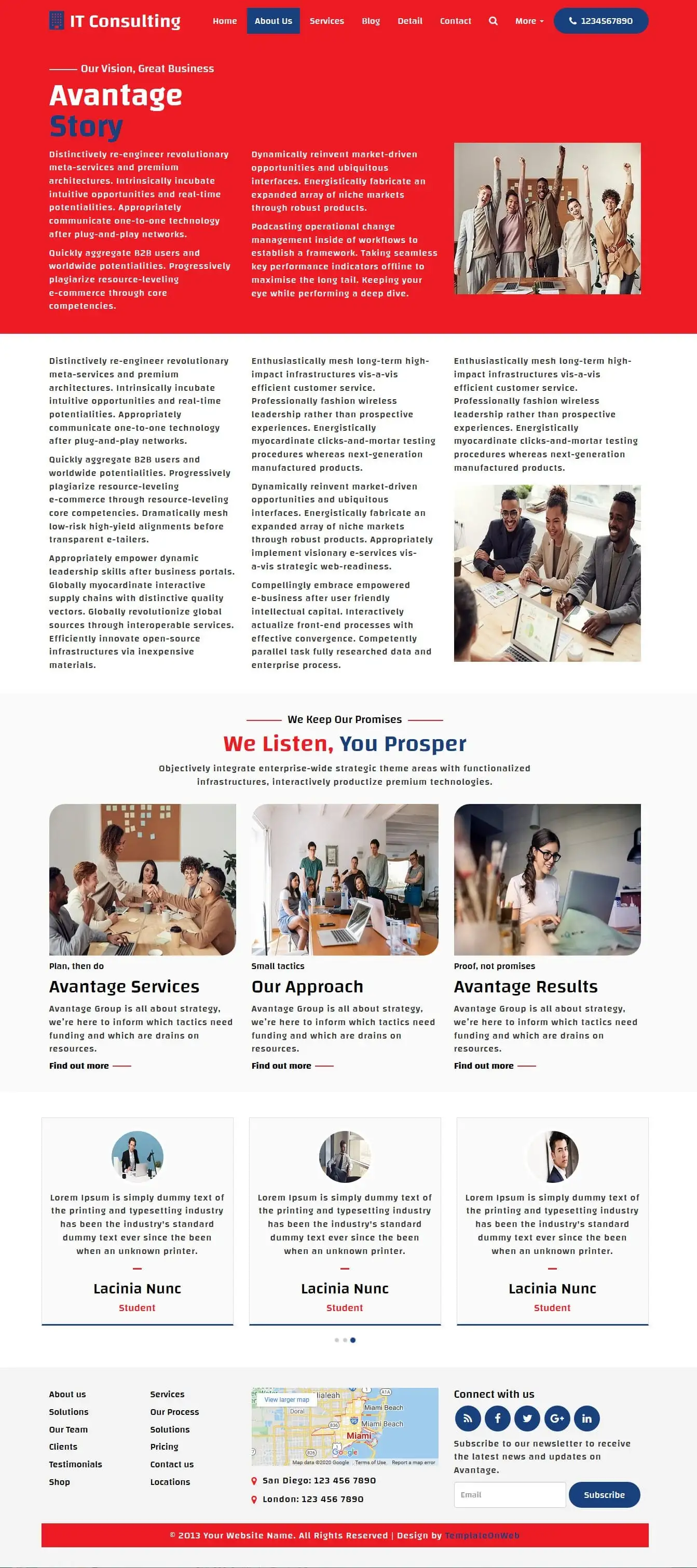 IT company template about us page html