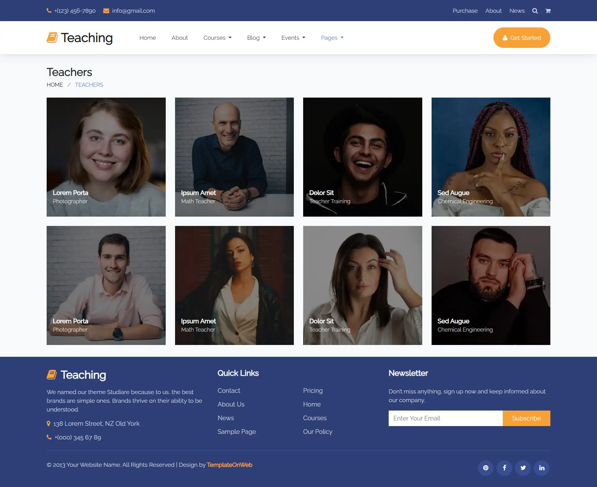 Coaching teachers team page html