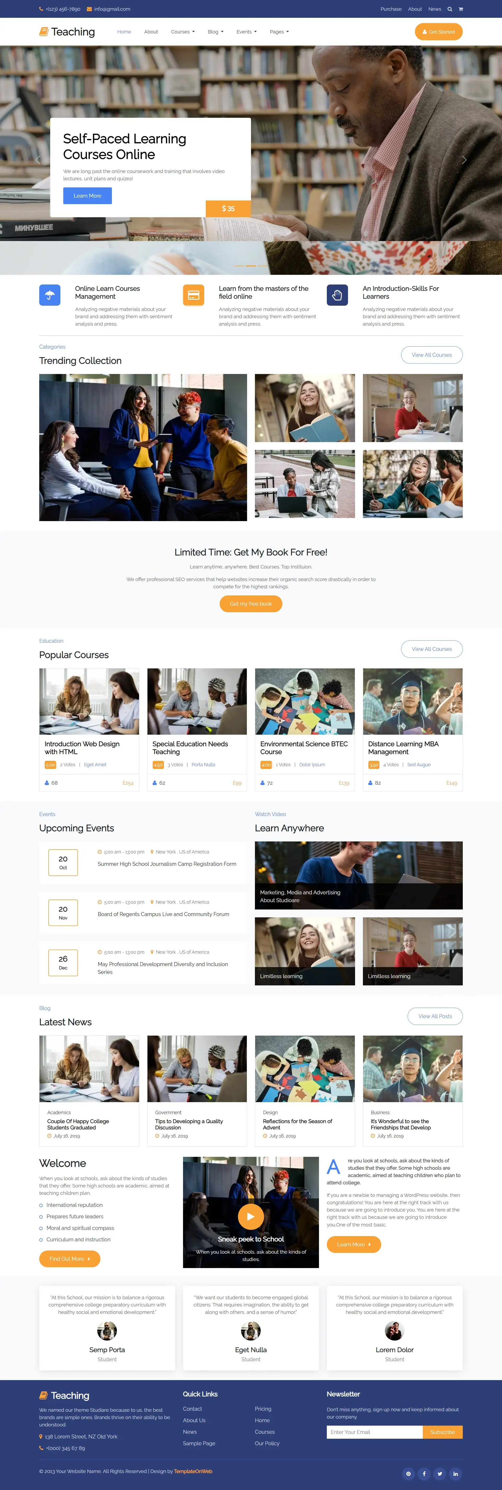 Coaching website template responsive html