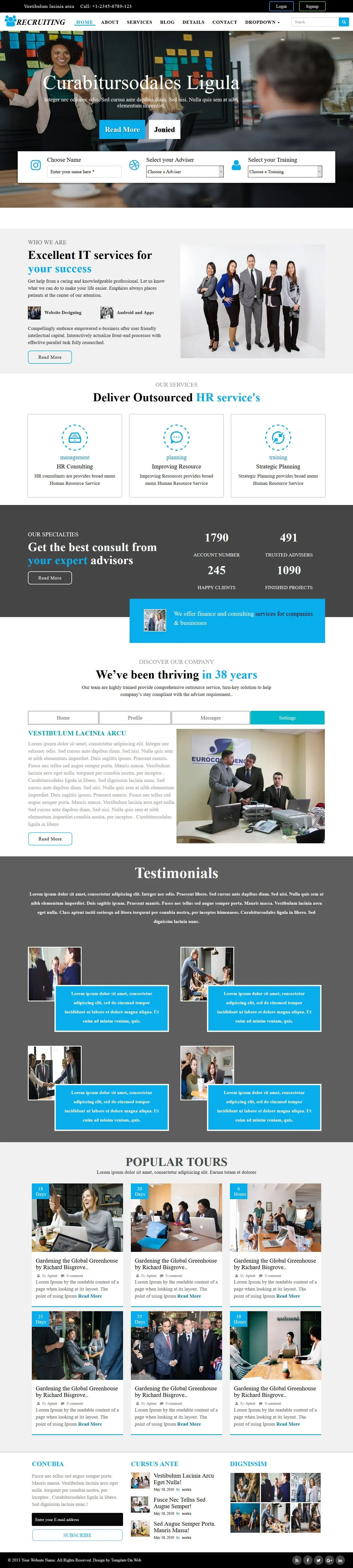 IT company responsive home html