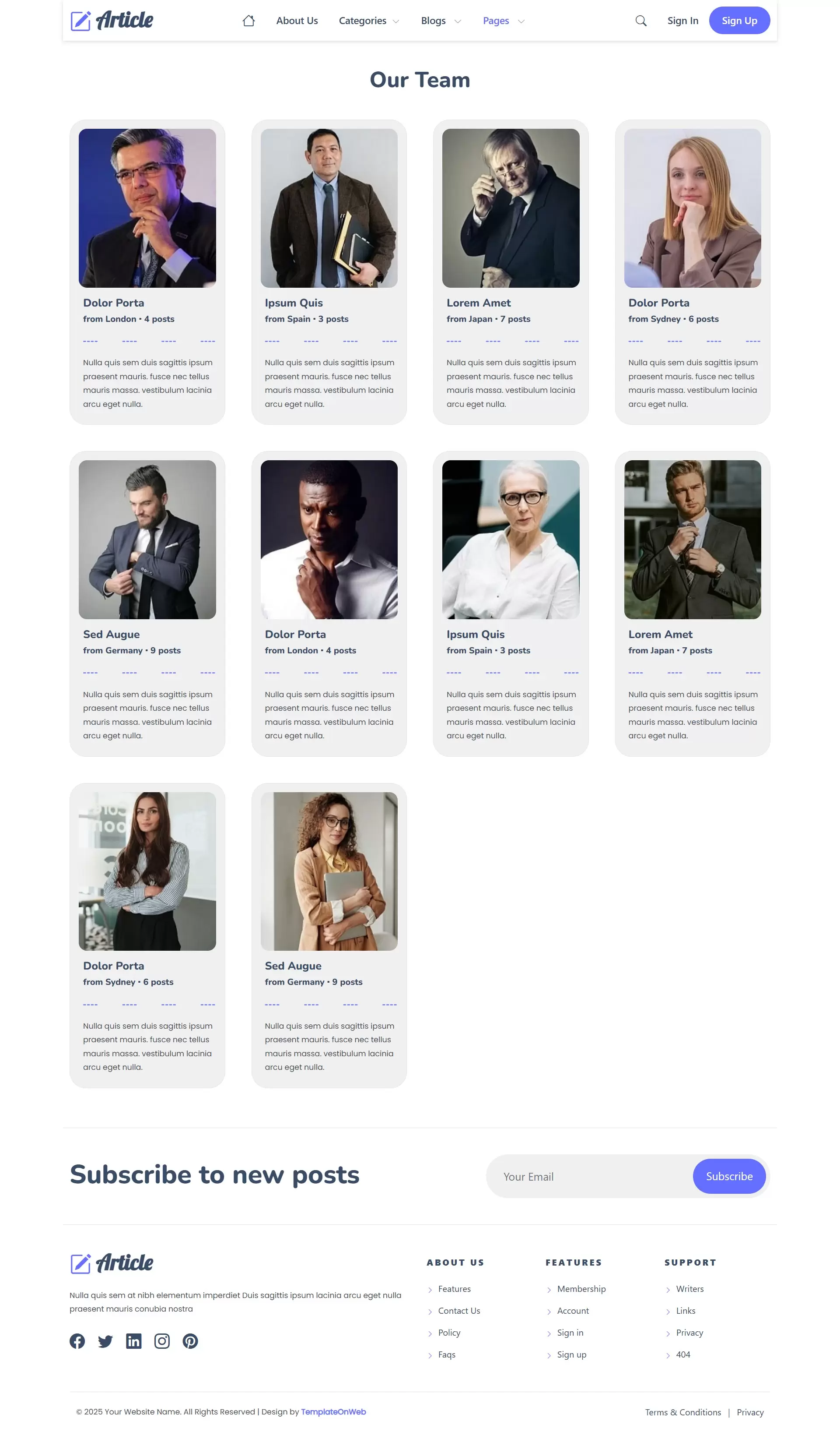 Authors directory – list of educators and contributors, bio, photo, and published posts