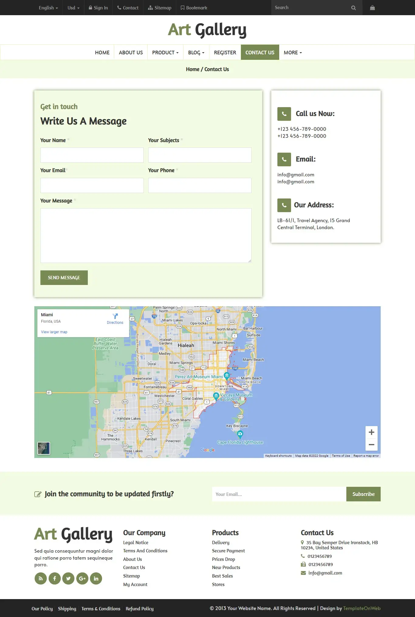 Mobile friendly contact page html