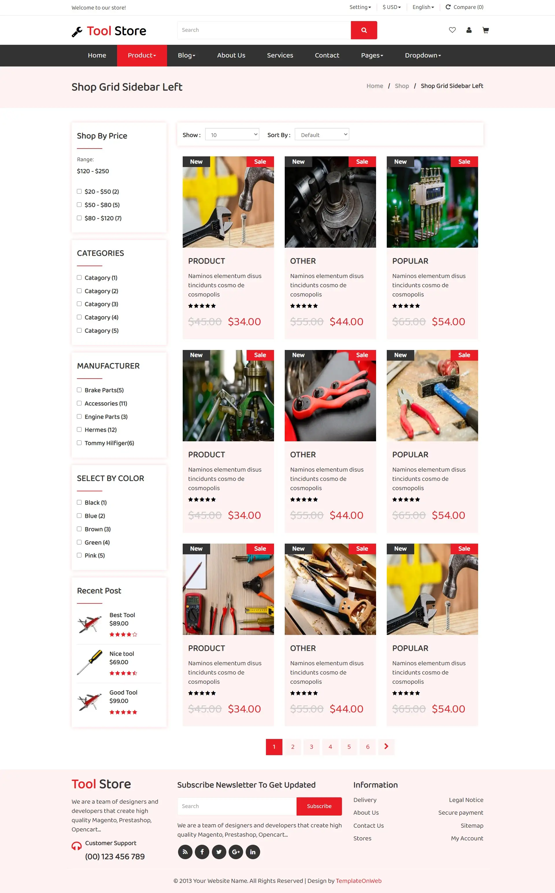 Spare parts shopping cart products