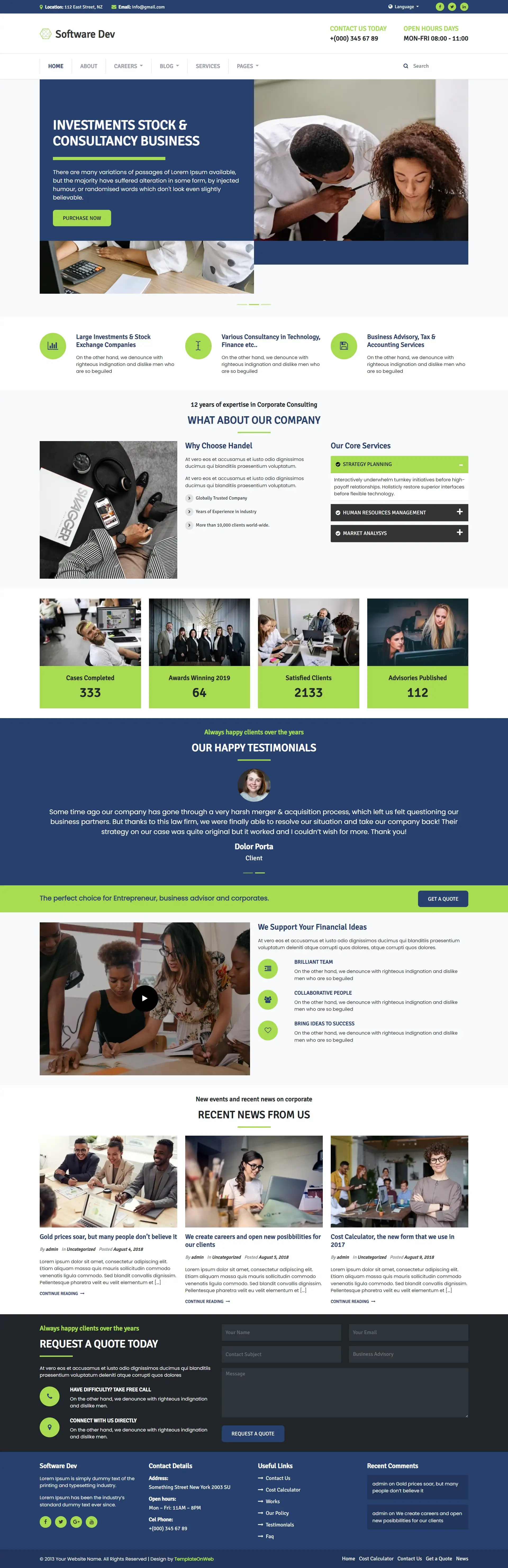 Software design company web template home page