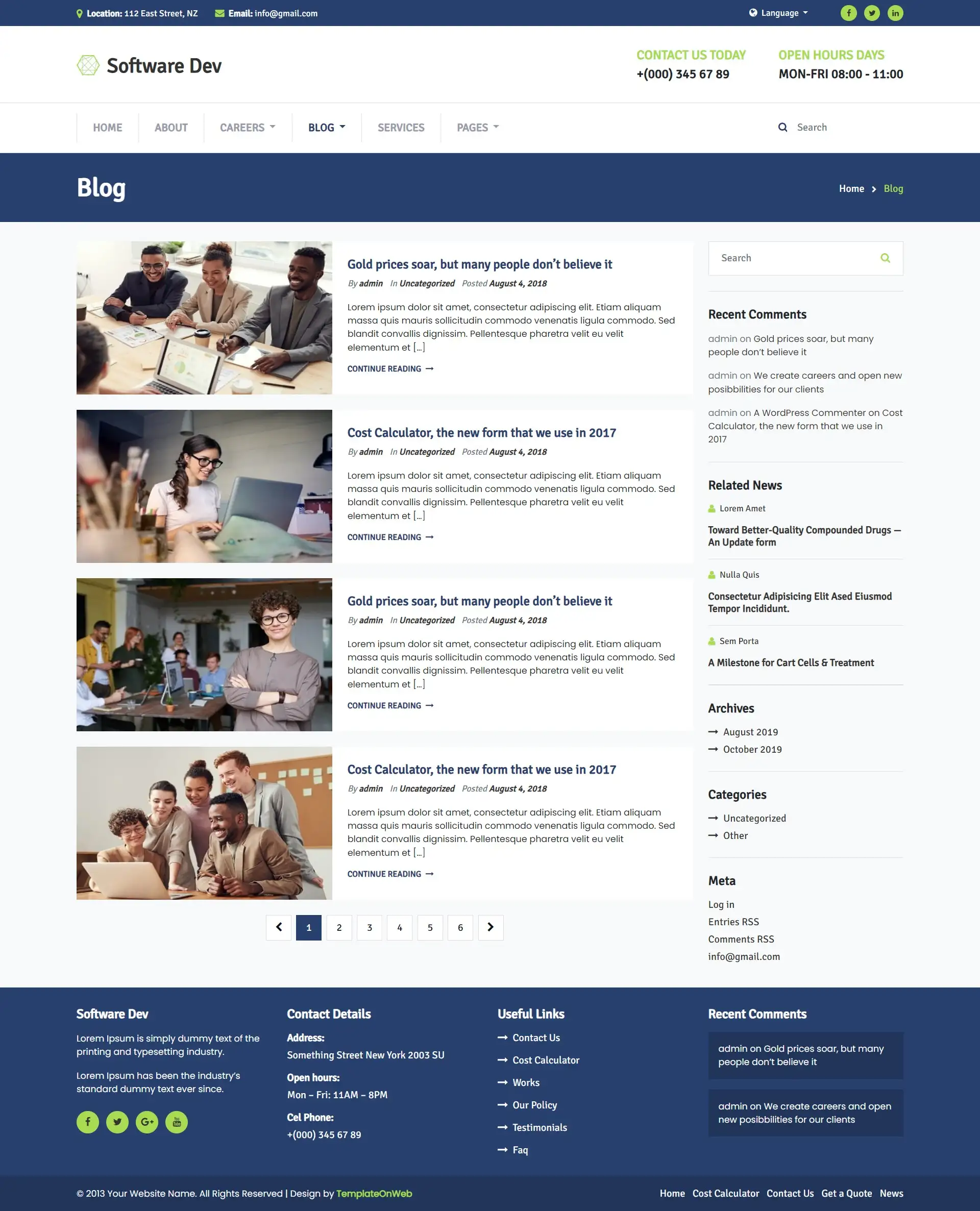 Software hardware blogs in html