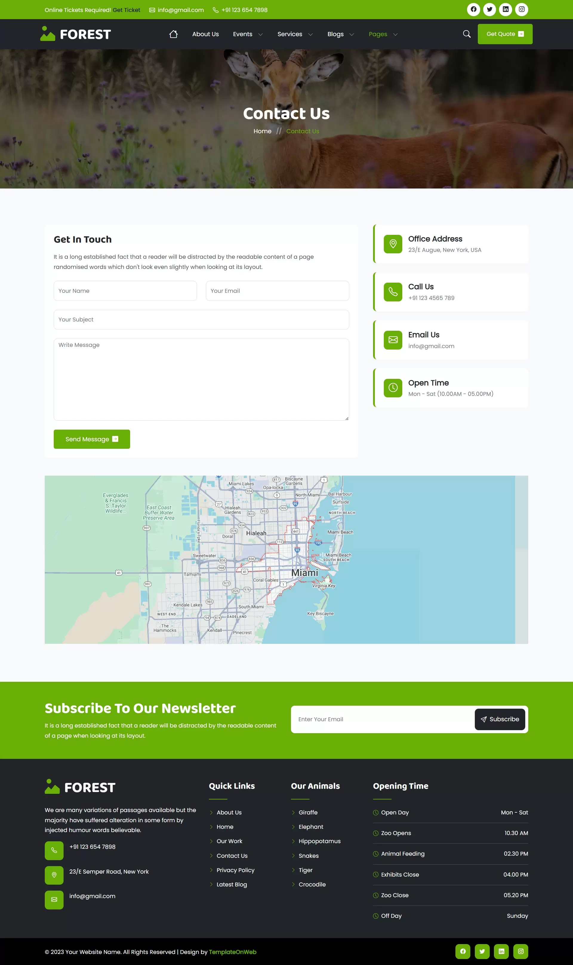 Wildlife tours inquiries form