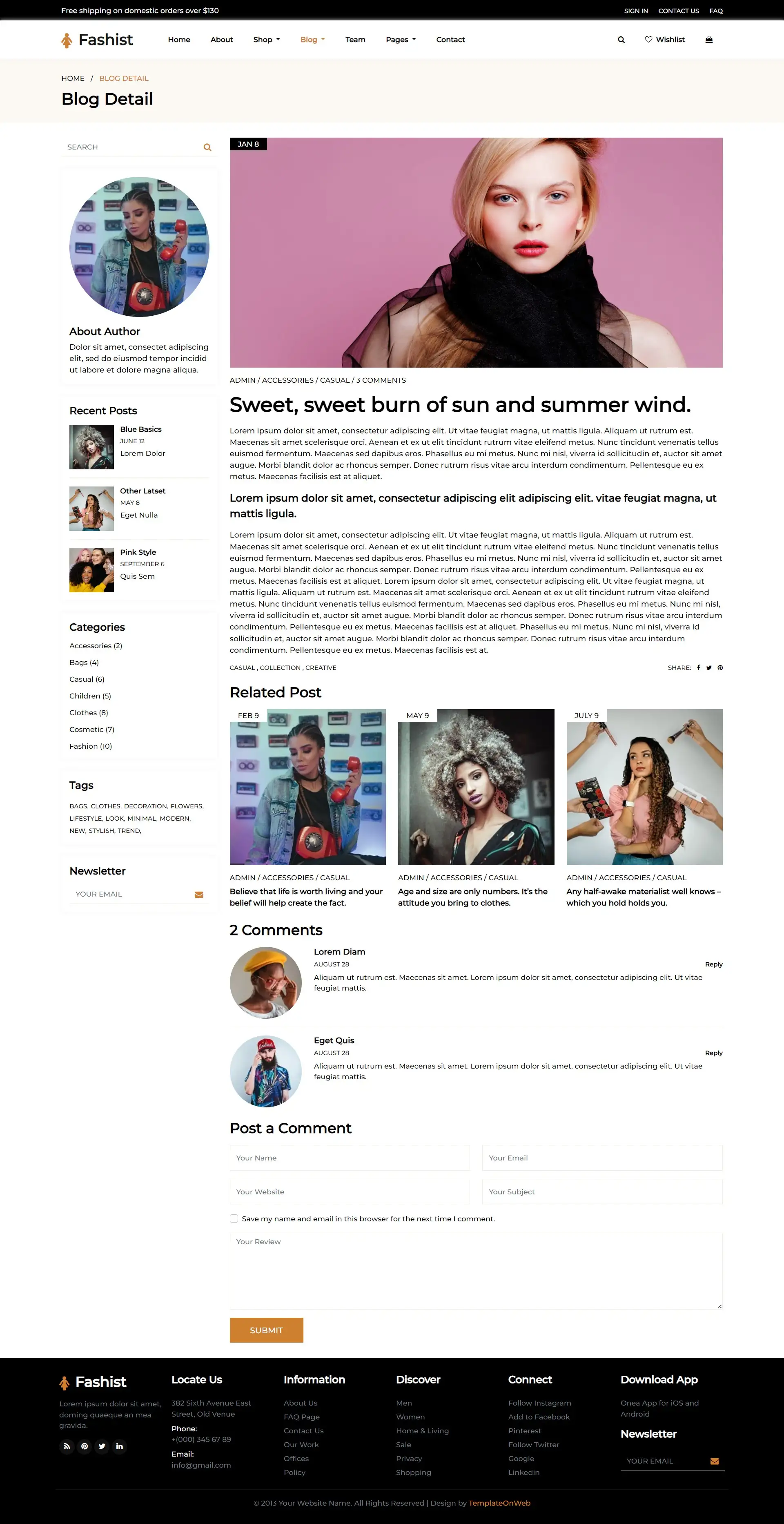 Fashion design blog details