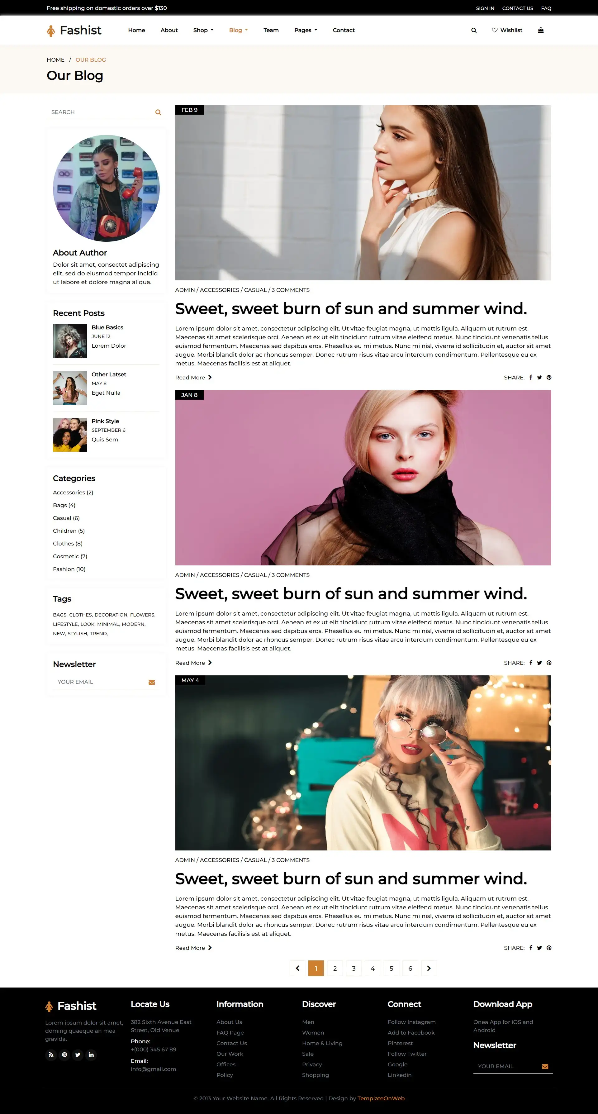 Fashion design tips and blogs page html