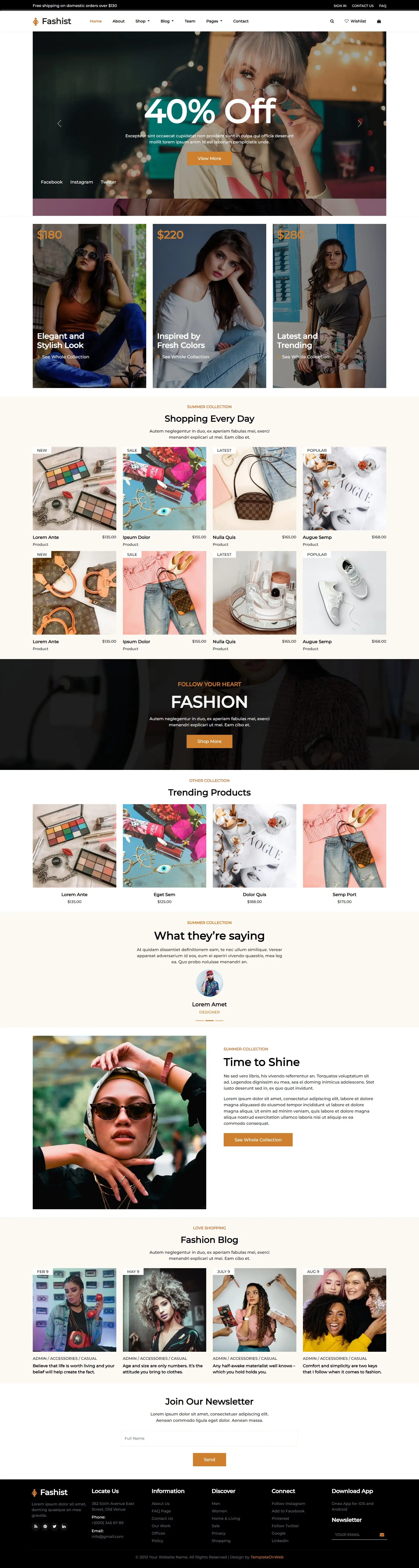 Fashion design bootstrap5 website template