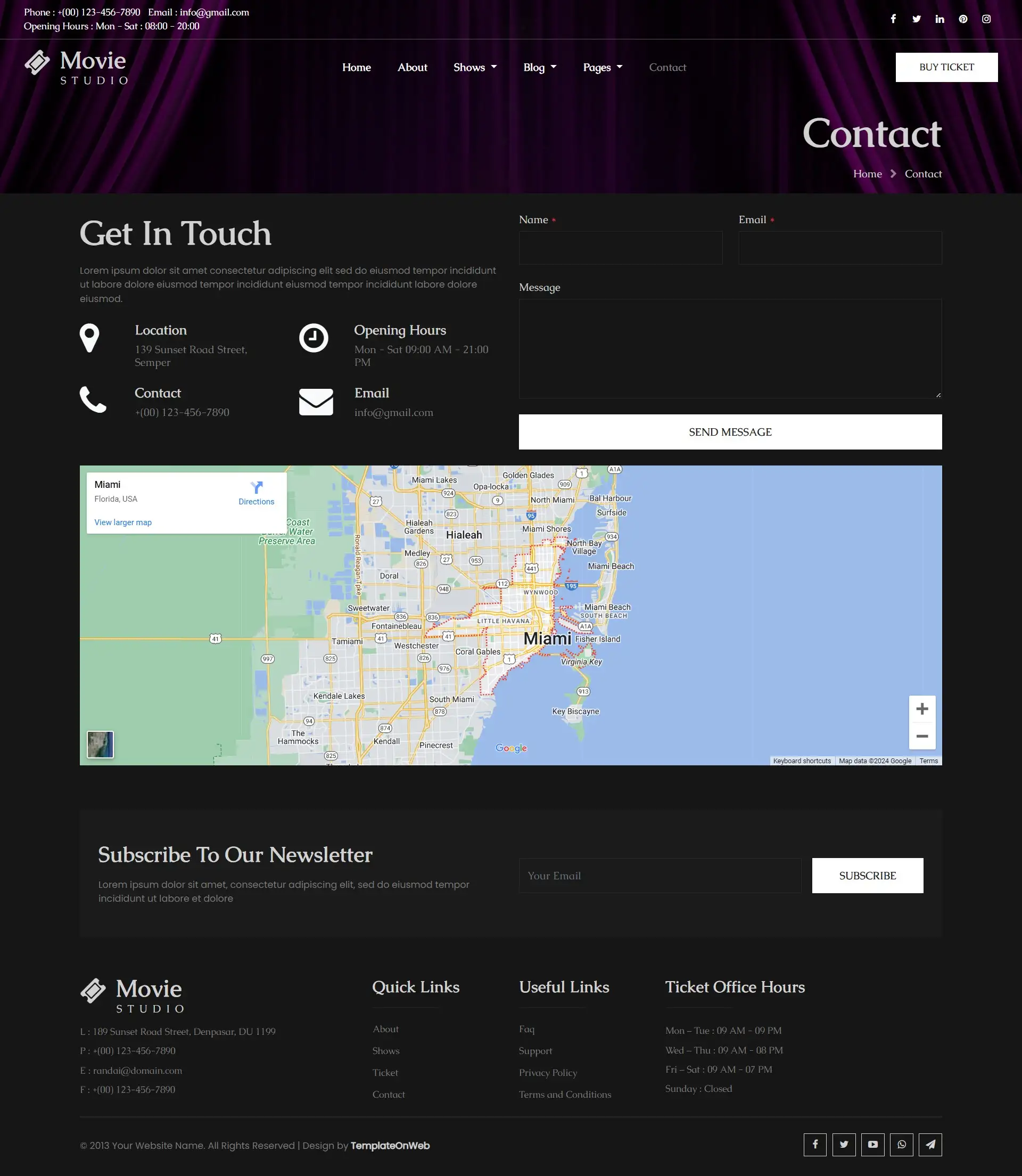 Creative studio contact us page html
