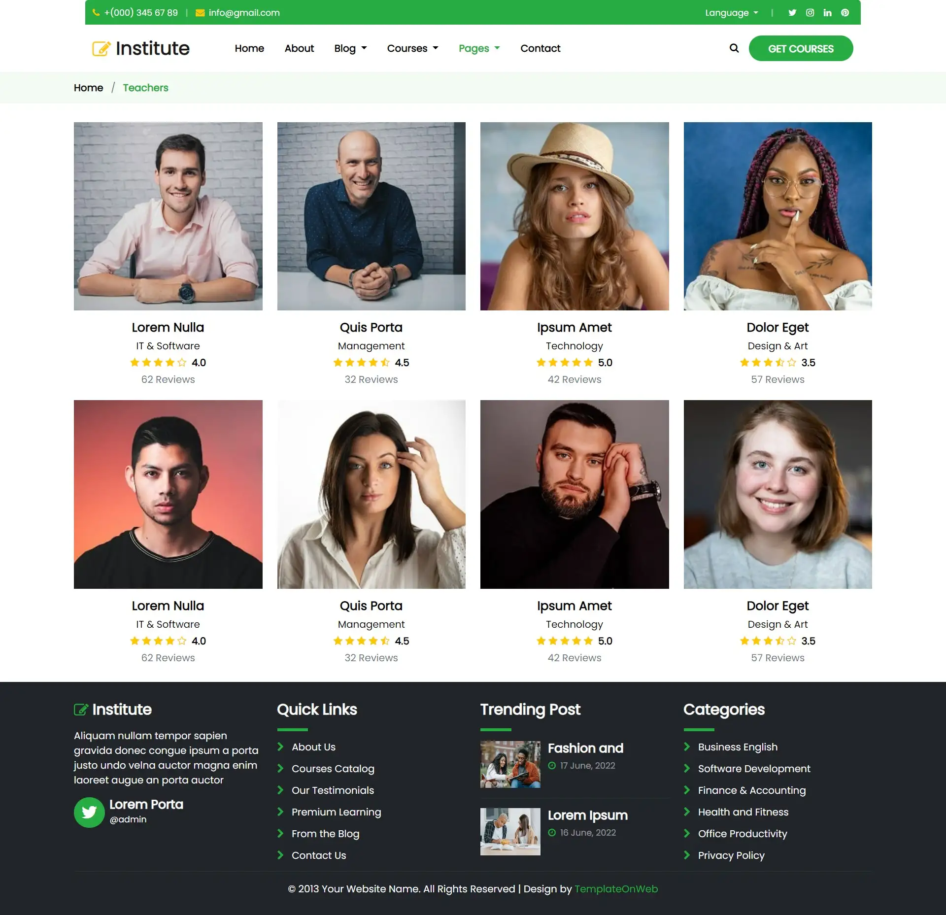 University educators list