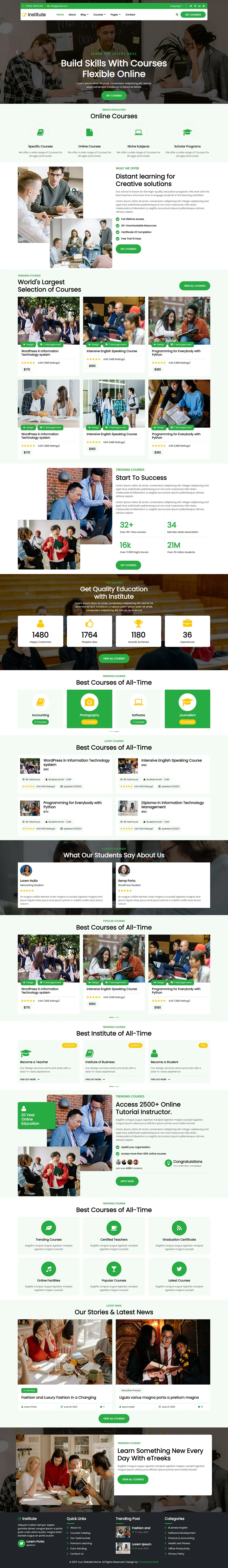 University template home design