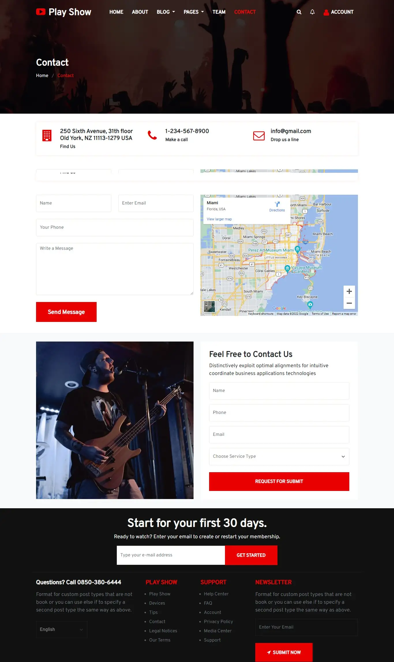 Online contactus details page html