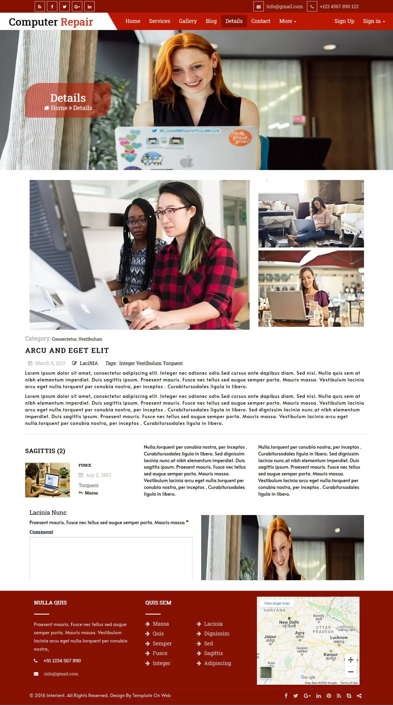 Computer business blog detail page