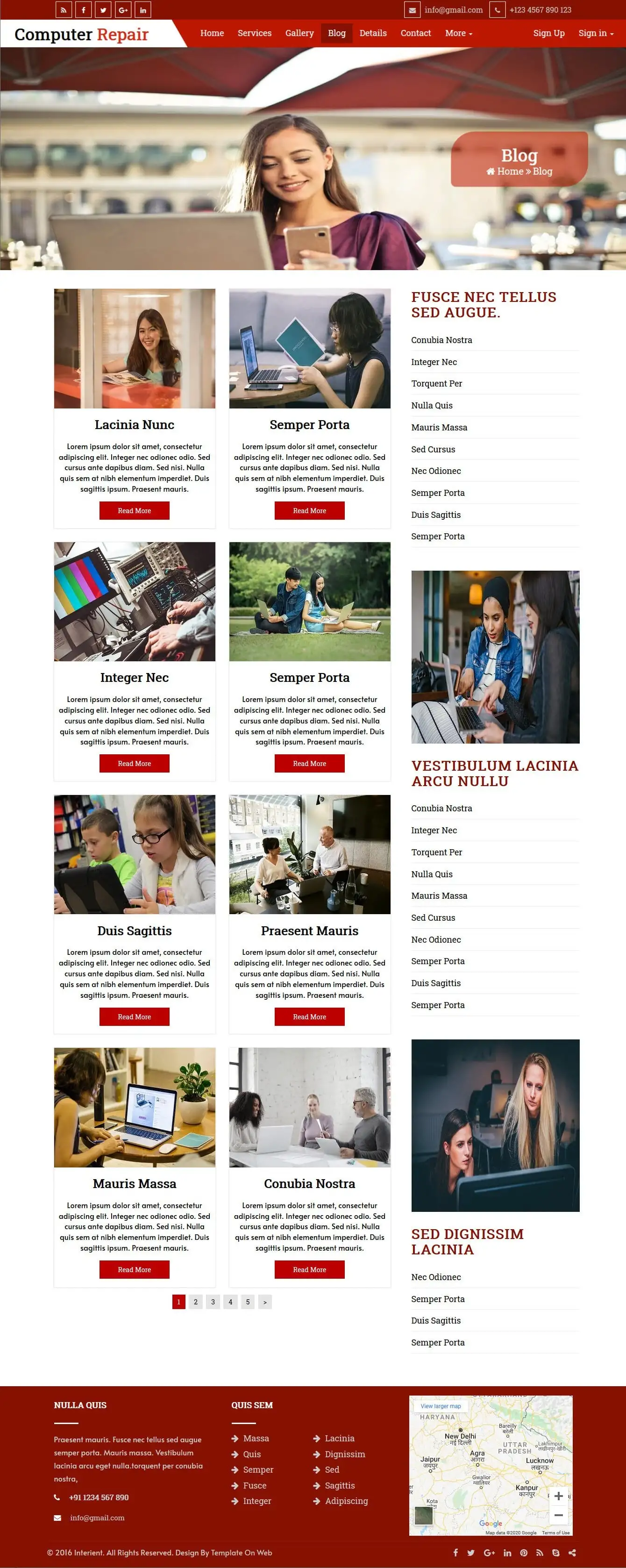 Repair business blogs bootstrap