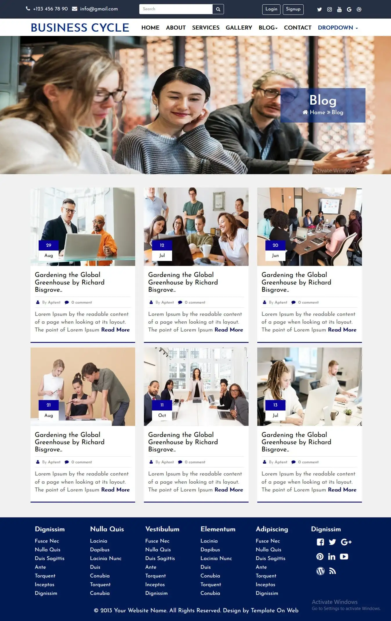 Consulting business blogs free html download