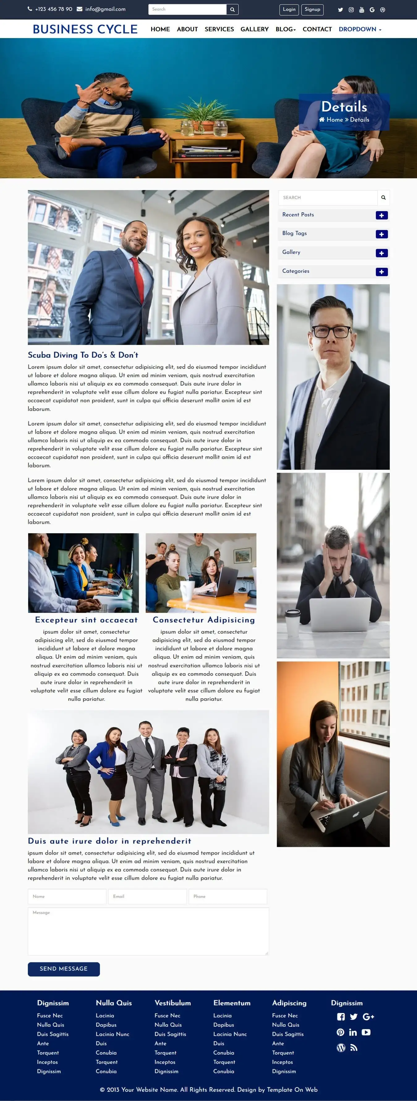 Responsive consulting blog detail